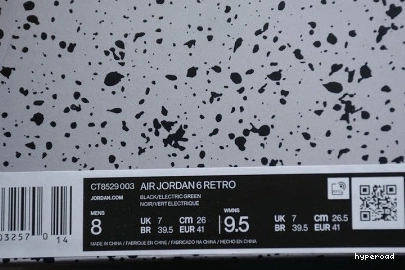 Hyperoad RETRO 'ELECTRIC CT8529 GREEN' JORDAN 003 AIR 6 1124